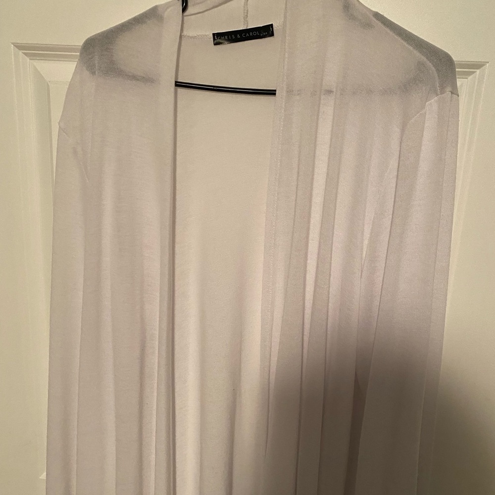 White transparent cardigan